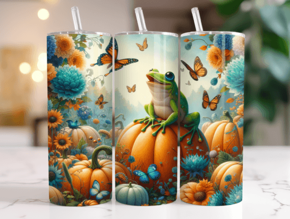 20oz Frog Autumn Halloween Tumbler Wrap