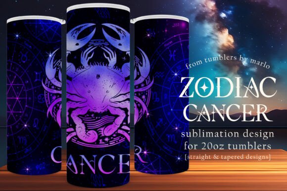 Cancer Tumbler Wrap Zodiac Tumbler