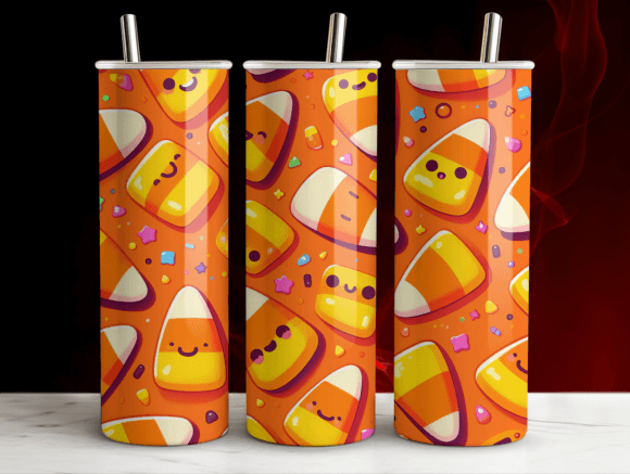 Candy Corn Delight 20oz Tumbler PNG