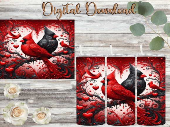 Cardinal Drip Tumbler Background