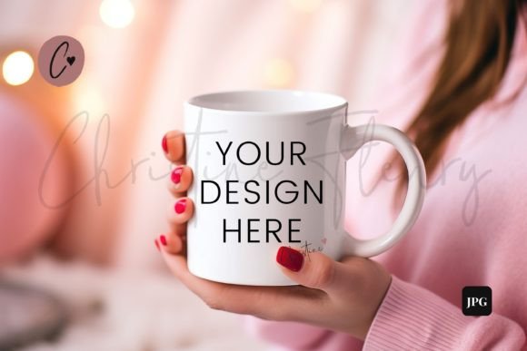Coffee Cup Valentines Mockup
