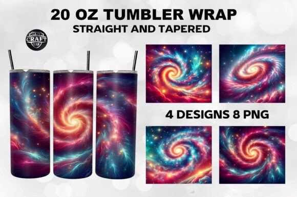 Colorful Swirl of Light in Space Tumbler