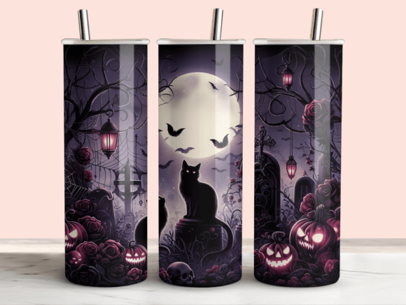 Creepy Black Cats Tumbler Design Review