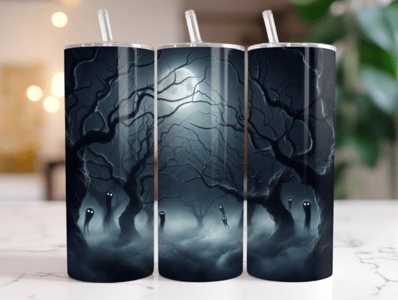 Creepy Trees Forests Halloween Tumbler