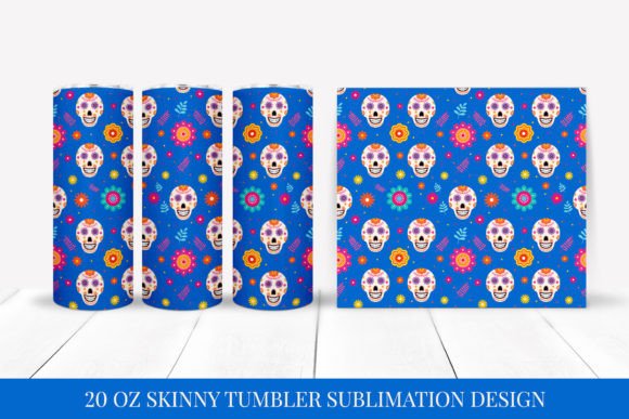 Dia De Los Muertos Skinny Tumbler Wrap