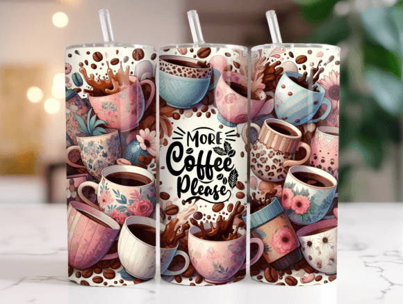 Floral Coffee Lover Tumbler Design