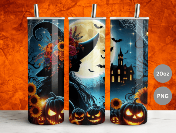 Halloween Witch Tumbler Wrap