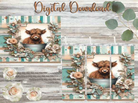 Highland Cow Wash Tub Tumbler