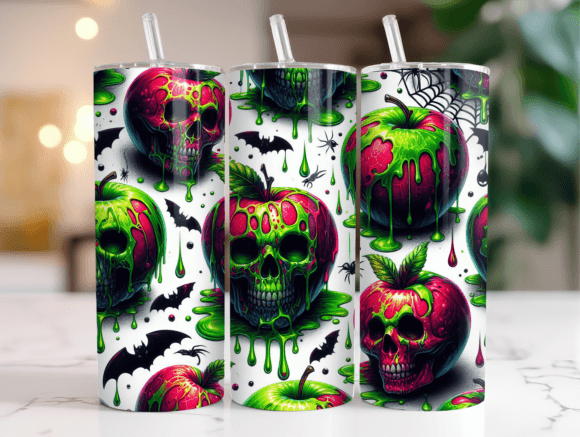 Poison Apple Fright Tumbler Wrap PNG