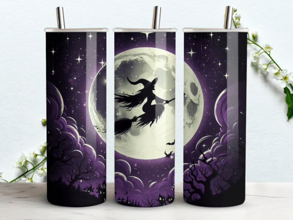 Spooky Witchy Moonlit Tumbler PNG Wrap Review