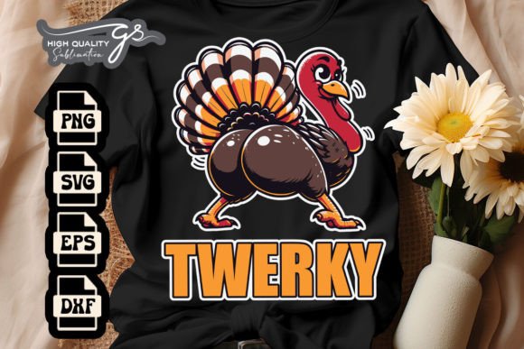 Twerky Thanksgiving Turkey Funny SVG