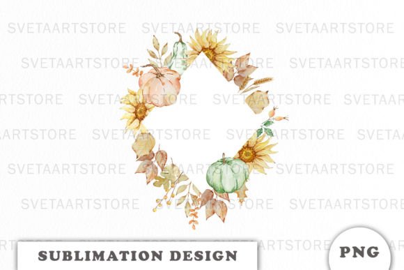 Watercolor Autumn Frame Png