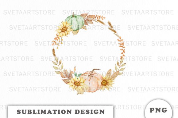 Watercolor Autumn Wreath